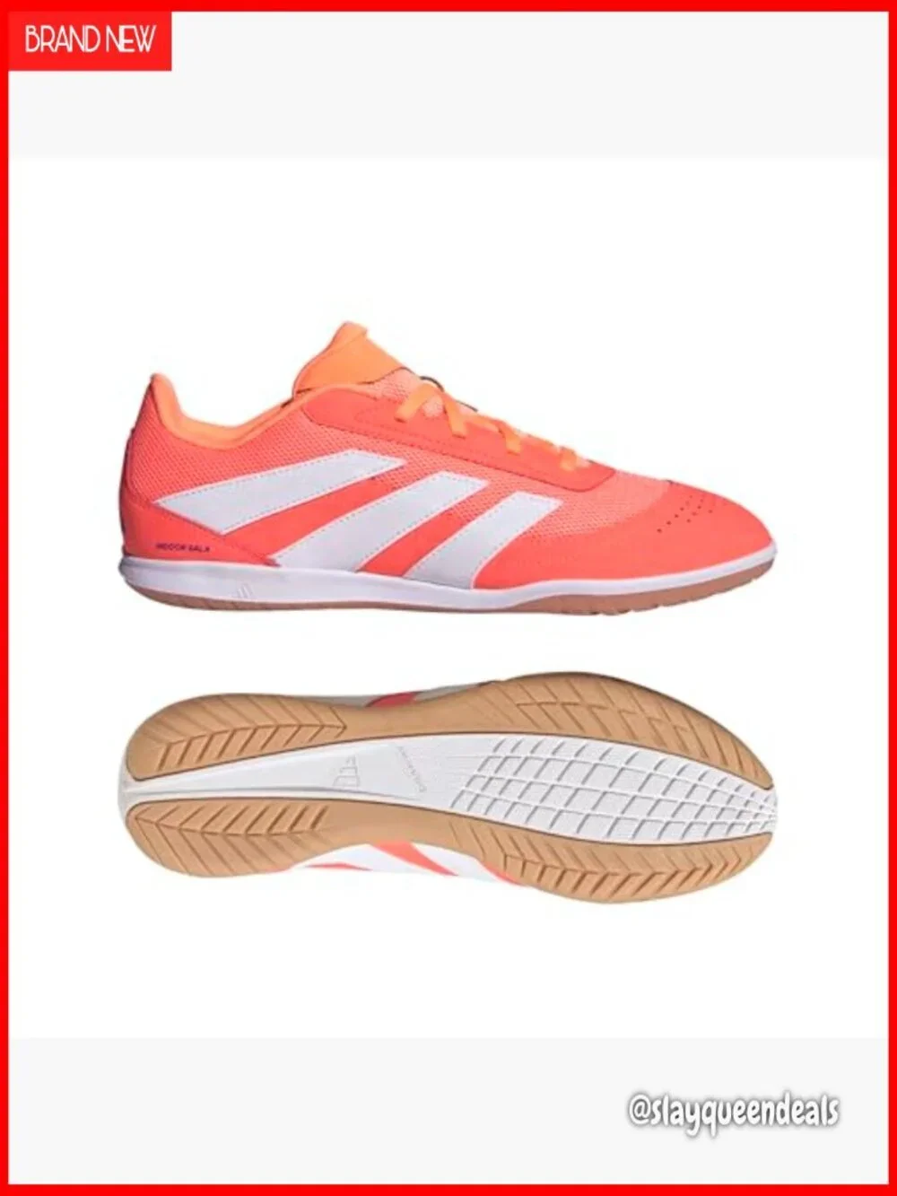 Indoor Soccer Cleats, Lace-Up Sneakers for Women, Non-Marking Rubber Sole